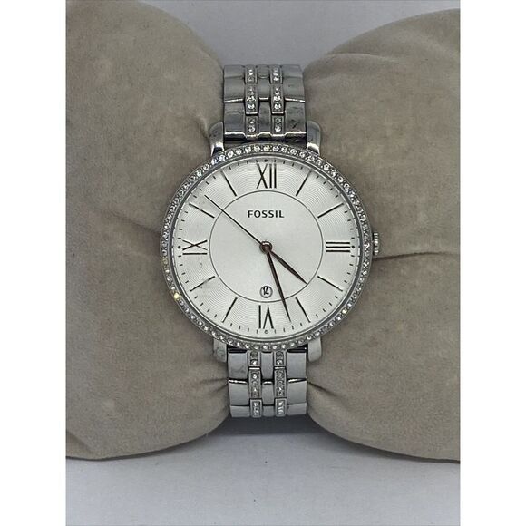 Fossil Jacqueline ES3545 Women's Silver Stainless Steel Analog Dial Watch RQ100 - Picture 1 of 12